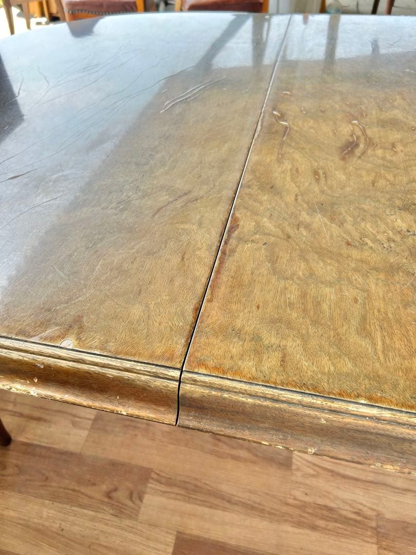 703 マルニ木工 伸長式ダイニングテーブル クラシカル 木製 アンティーク　a