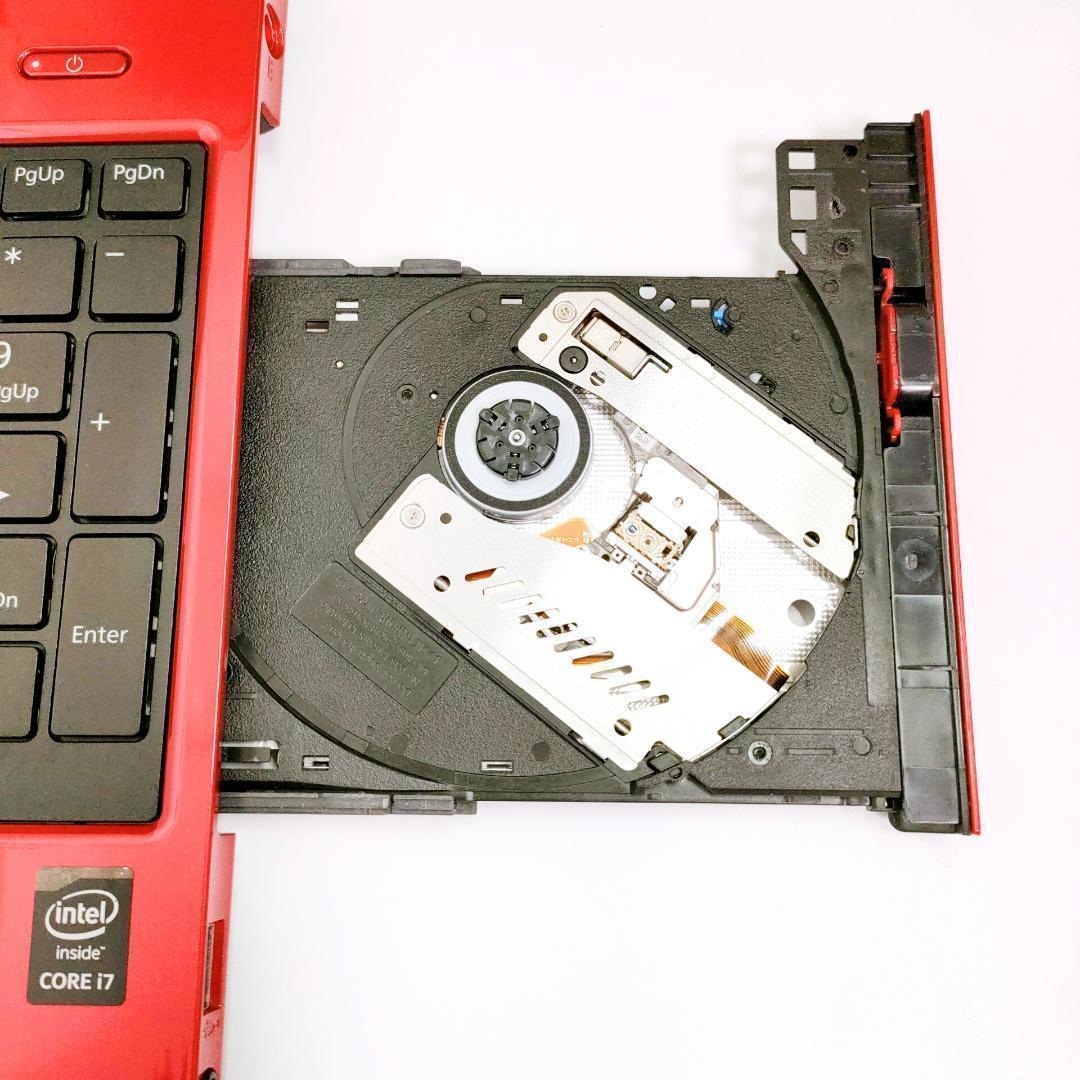 Corei7✨️Windows11/SSD/カメラ付き赤ノートパソコン/富士通