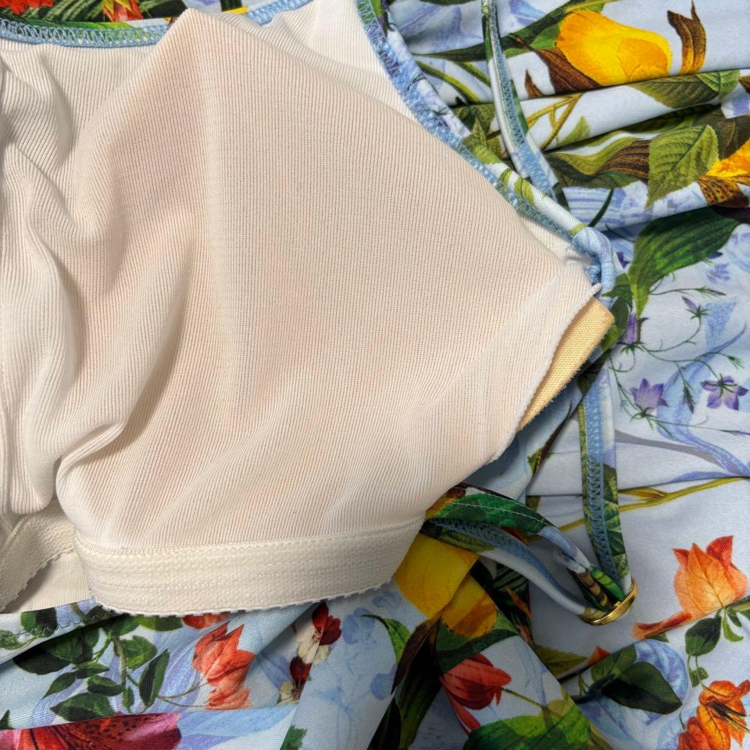 Coral veil ショルダードレス3点　水着セット　9号　ブルー