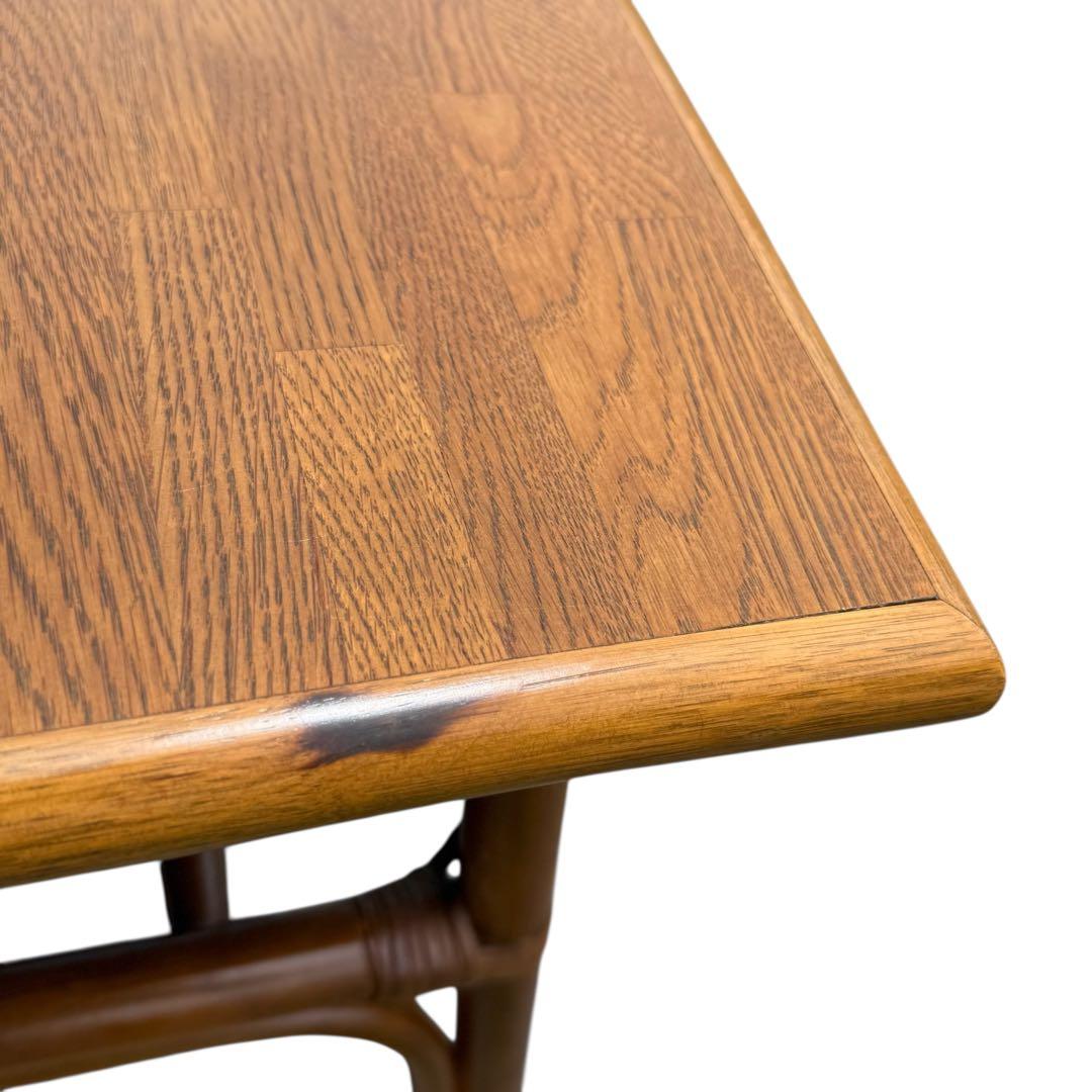 HR699 【木目が美しい】コスガ　kosuga コーヒーテーブル　籐　ラタン