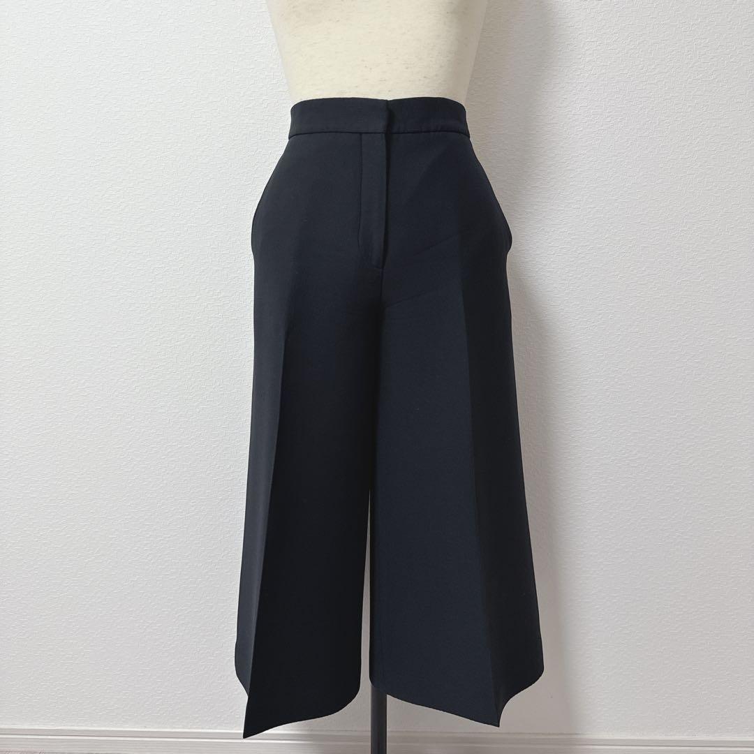 【Christian Dior】クロップドパンツ ウール×シルク ブラック