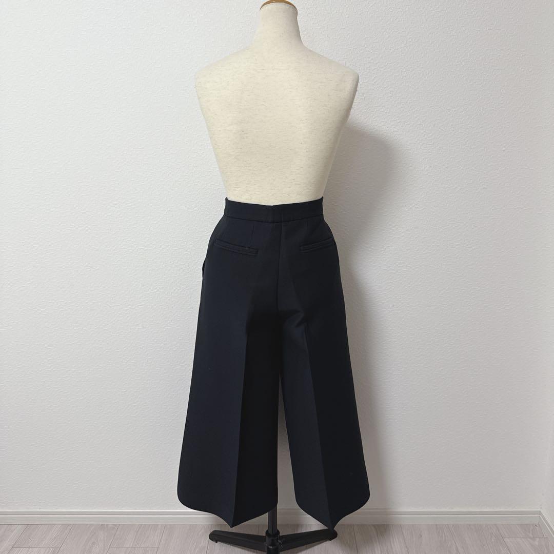 【Christian Dior】クロップドパンツ ウール×シルク ブラック