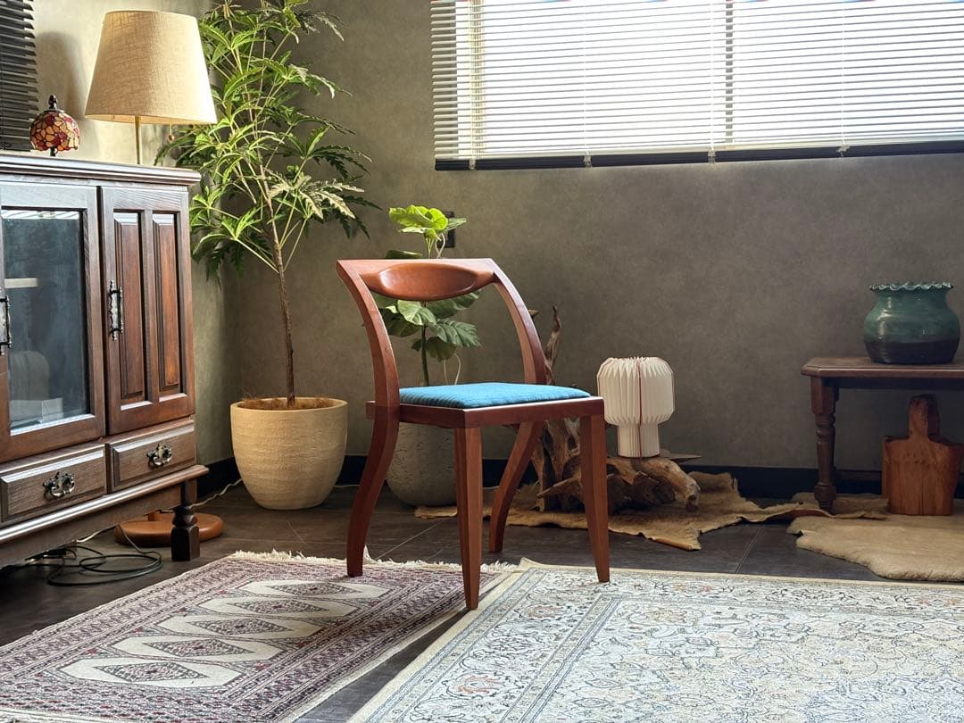 尾州生地　Porada　ACTUS 木製チェア　椅子　イタリア家具　レトロ　nZ