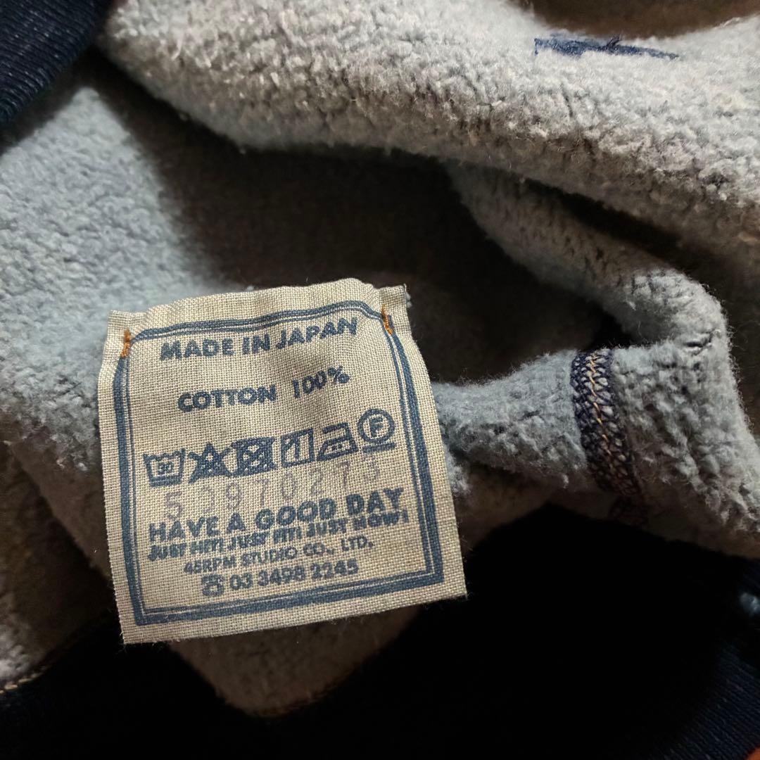 45R★裏毛のトレーナー インディゴ