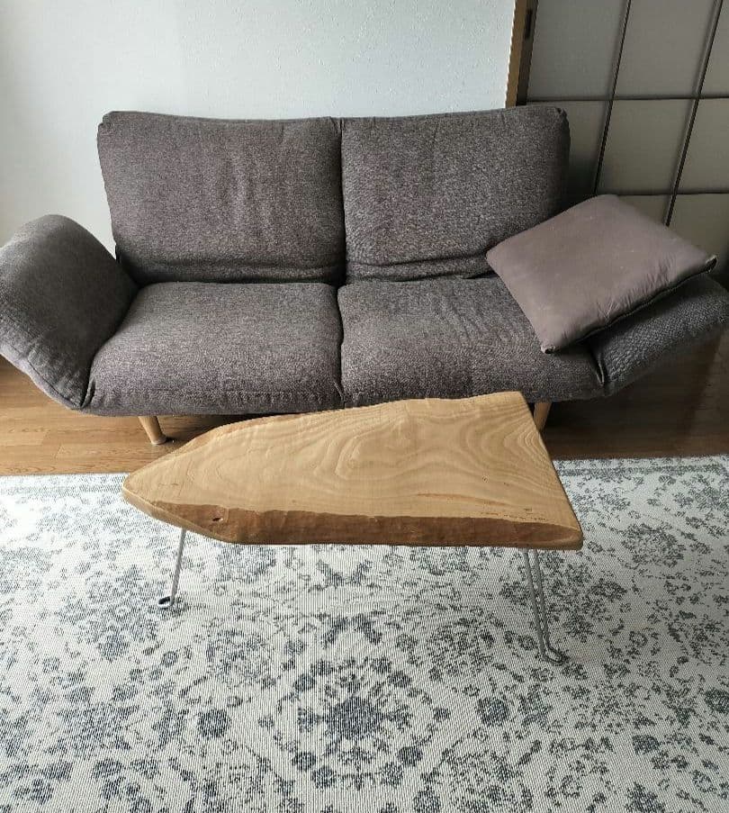 センダンの木製ローテーブル 1枚板