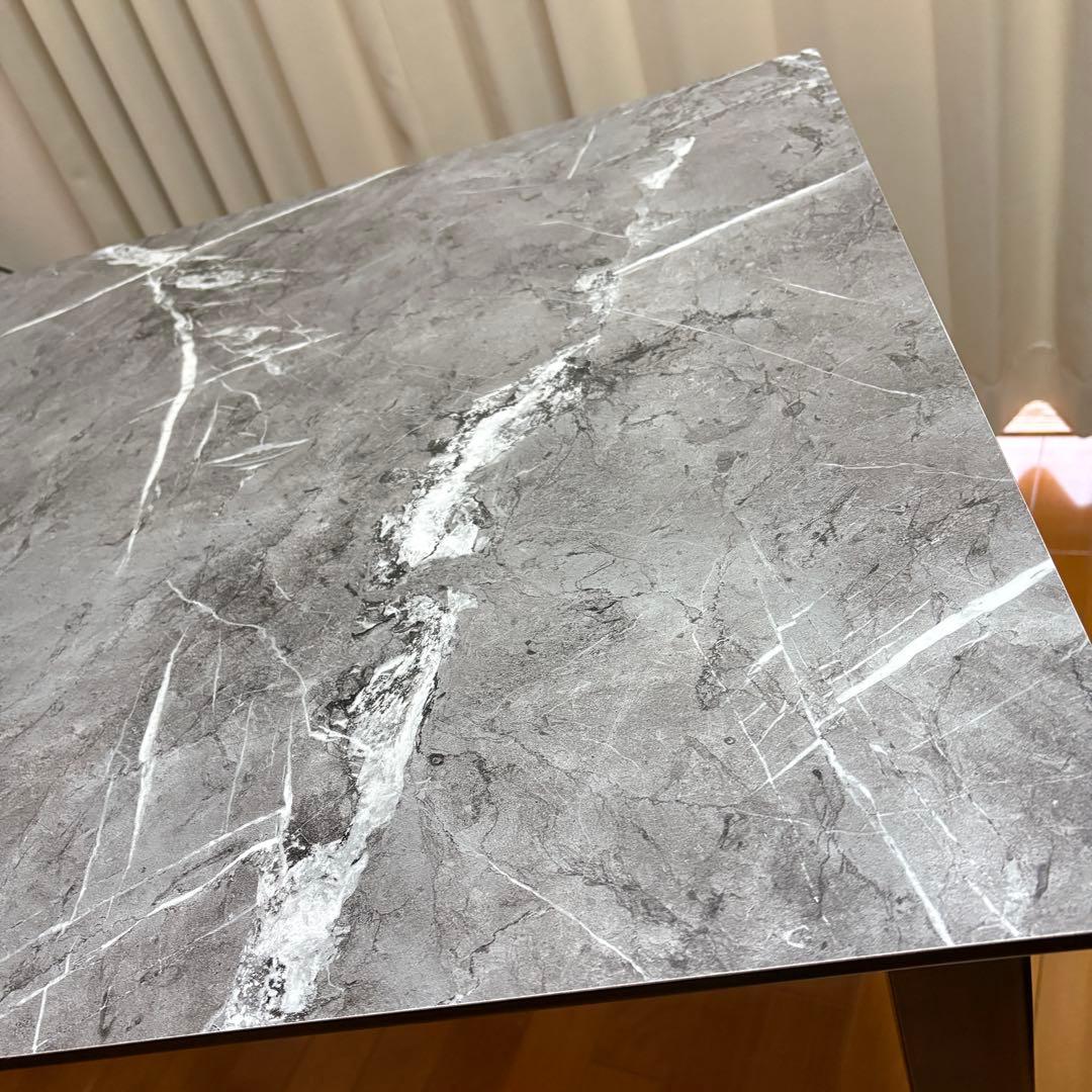 大理石調ダイニングテーブル80×80cm