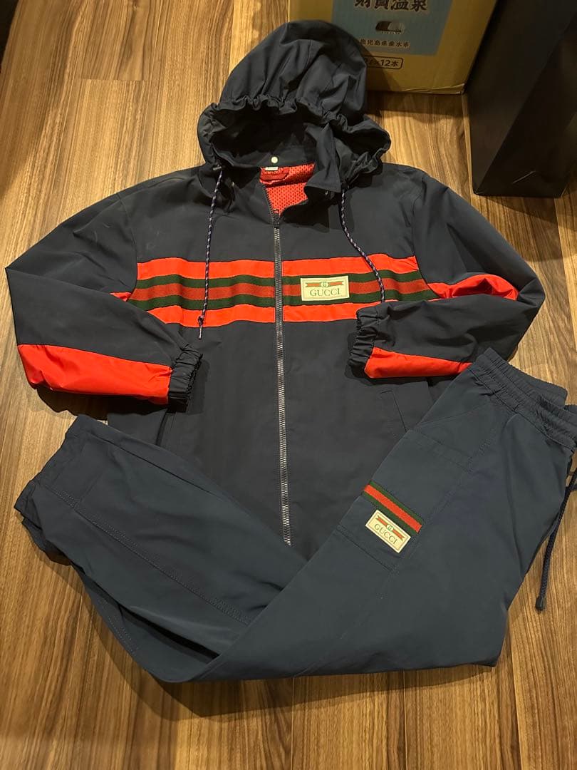 正規品GUCCI グッチ ナイロンセットアップ 上下ジャケットパンツ