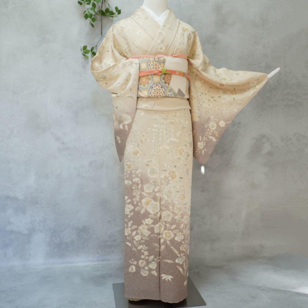 訪問着フルセット267▪︎ 正絹　卒業式　入学式【訪問着、袋帯、帯締め、帯揚げ】