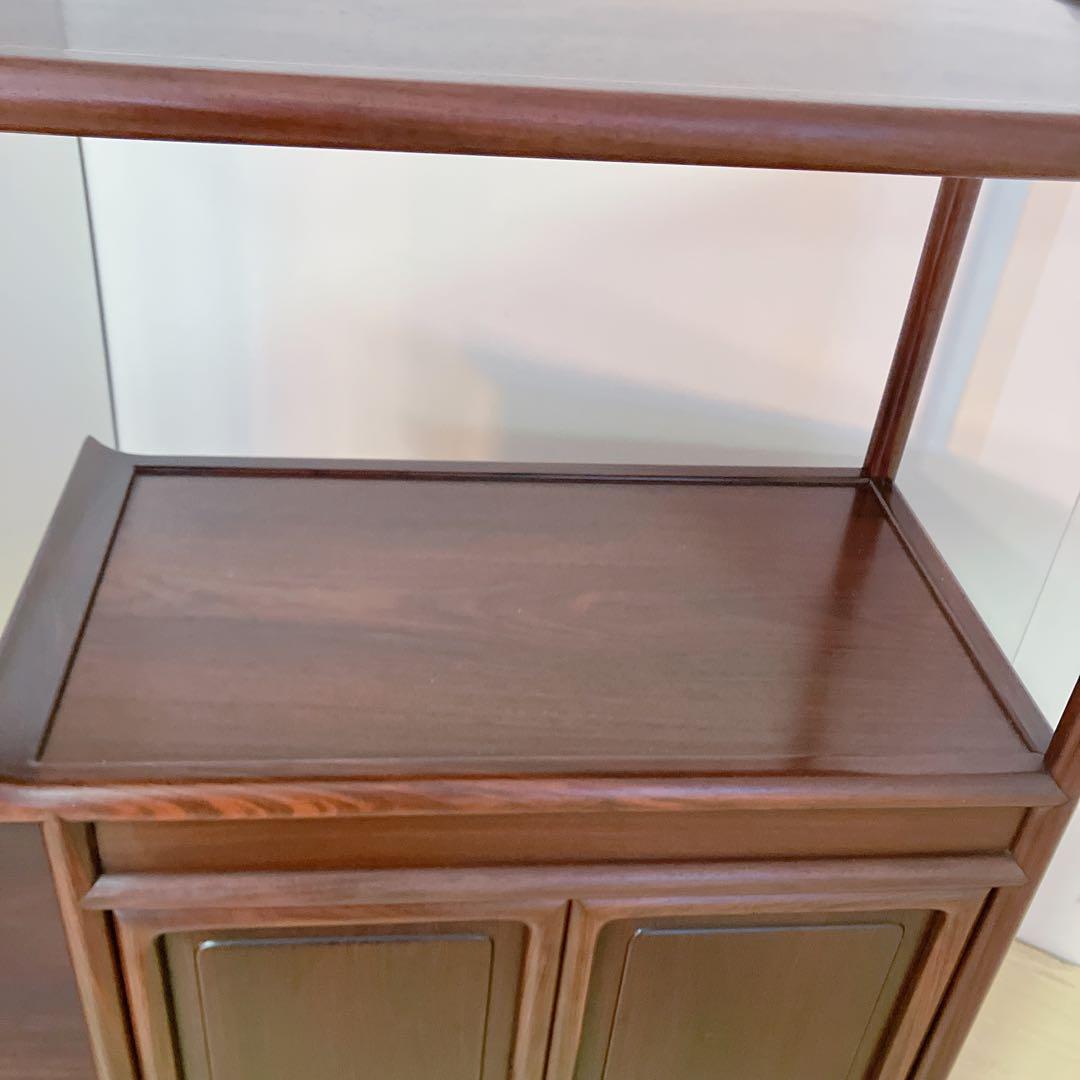 中澤唐木　紫峰作　日本伝統工芸品　飾り棚　和家具　茶棚　レトロ