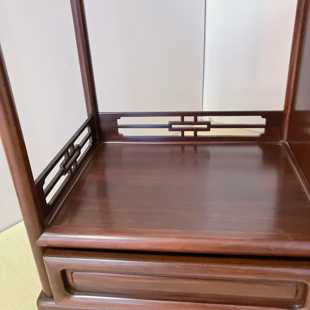 中澤唐木　紫峰作　日本伝統工芸品　飾り棚　和家具　茶棚　レトロ