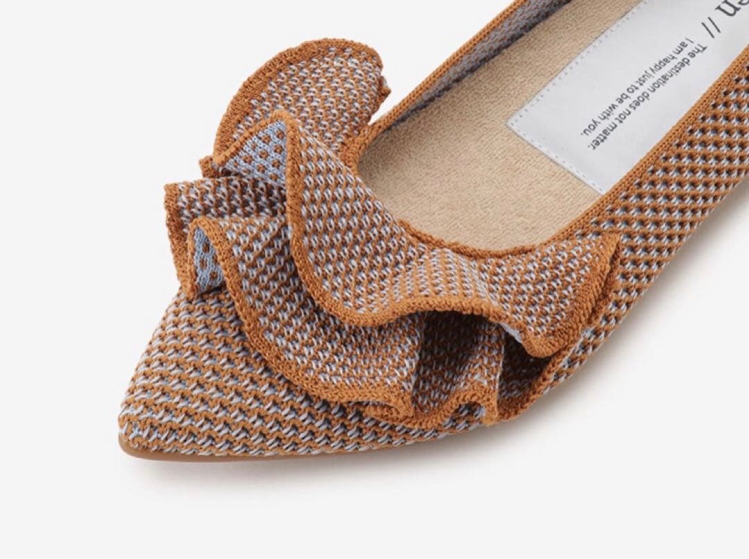 【未使用】Öffen オッフェン pointed-FRIN フリルパンプス 38