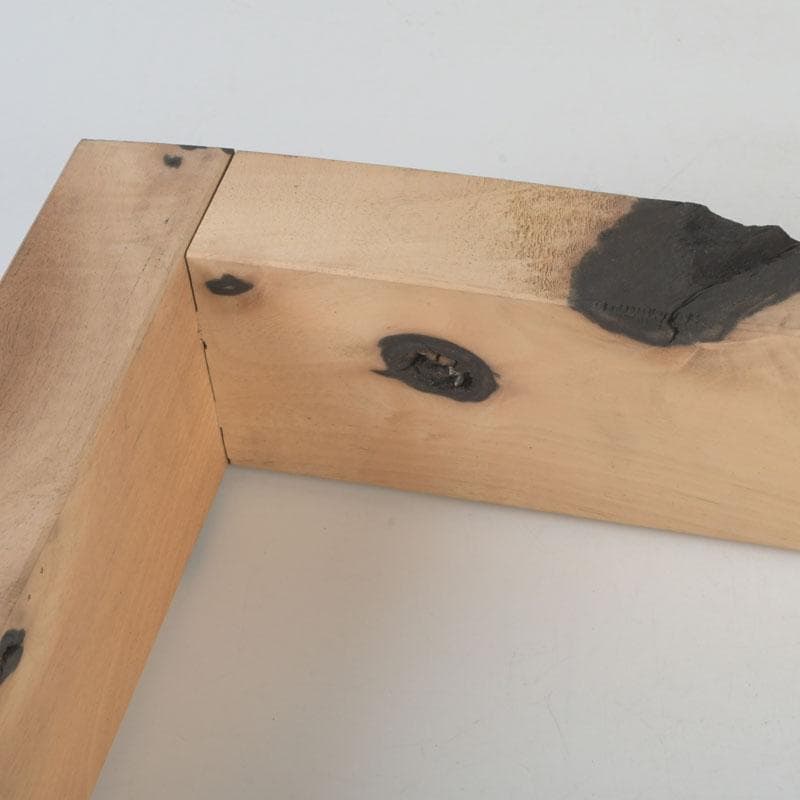 茶道具　天然木　黒柿製　四方炉縁　二点まとめて　V　9862A