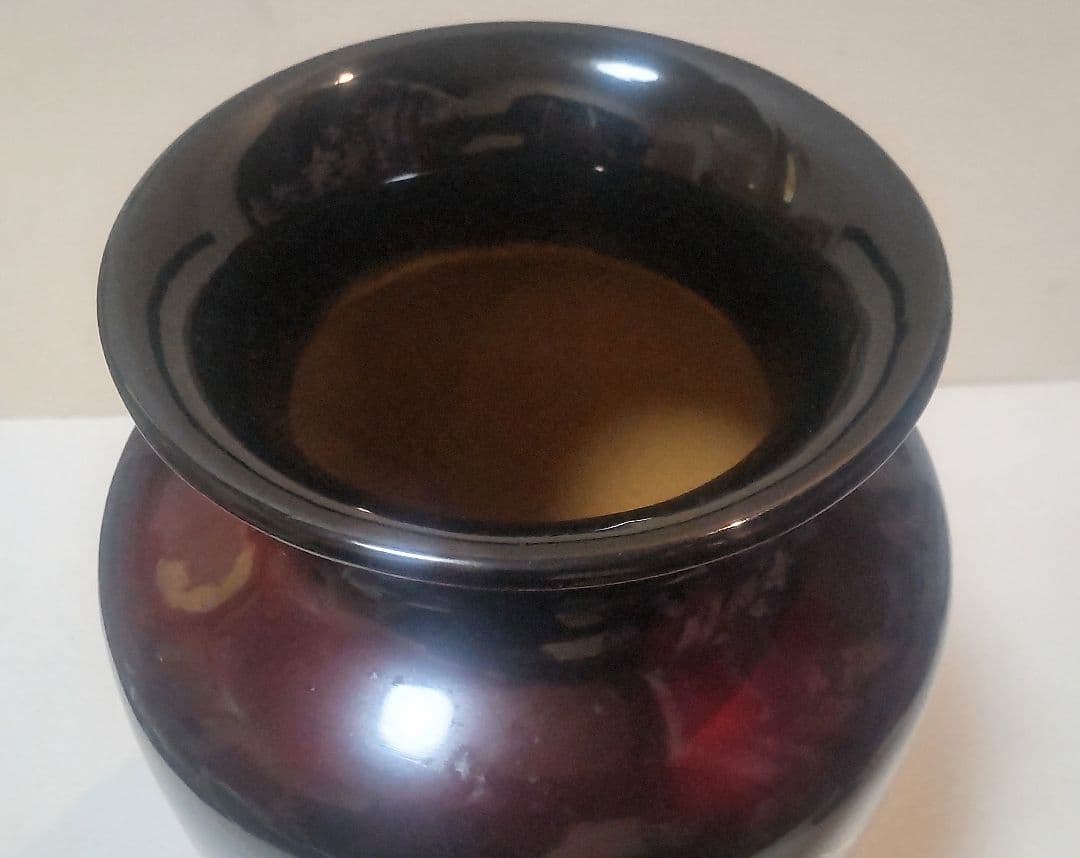 陶胎漆器 金彩蒔絵花壺 /Wajima Lacquer Vase