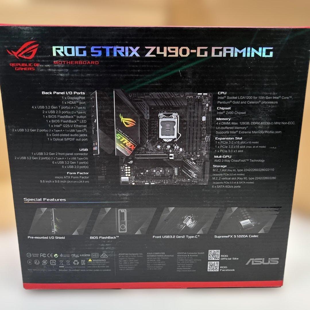 6973【未使用品】ASUS ROGSTRIX Z490-G GAMING
