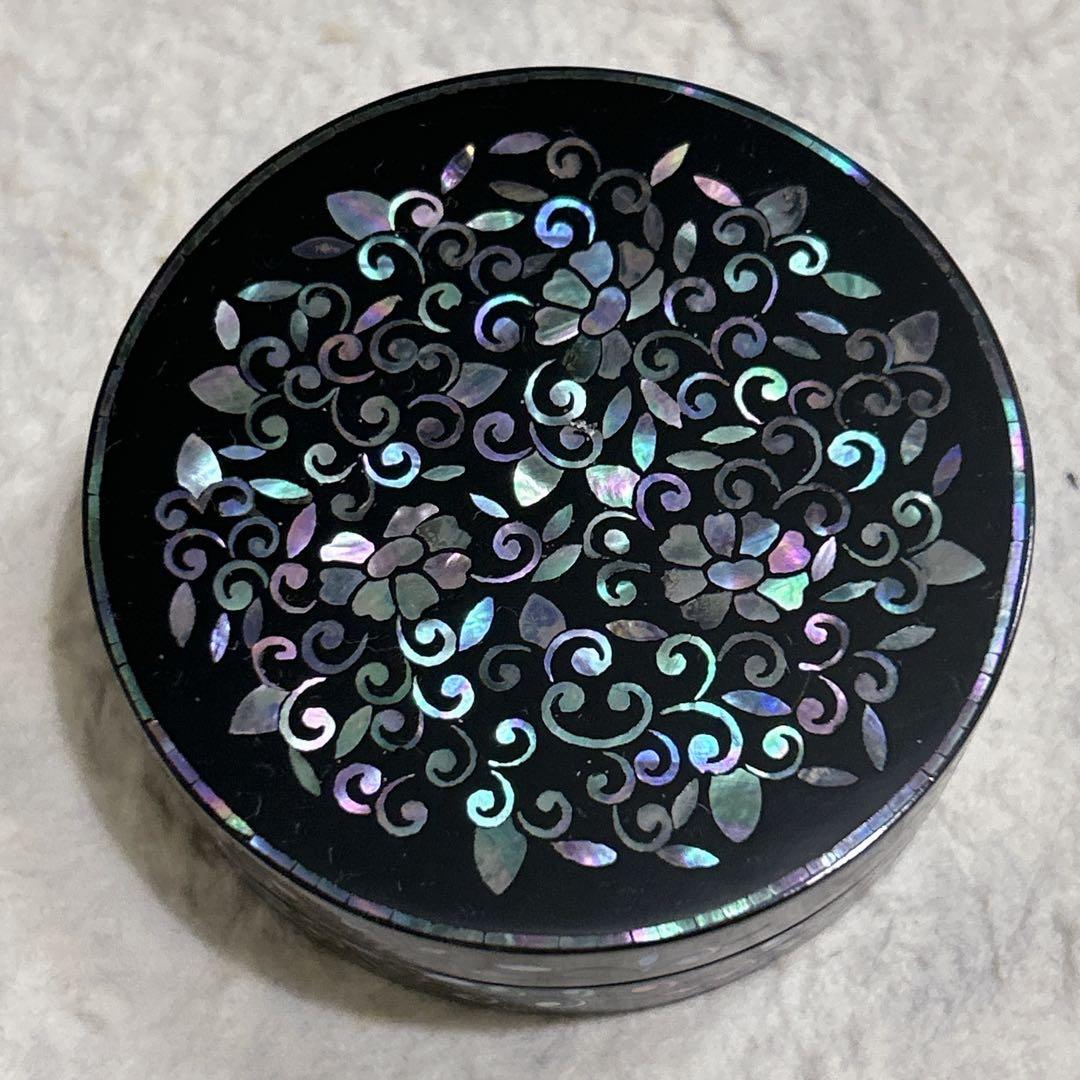 茶道具　宗旦好　琉球青貝　香合　道場宗廣作