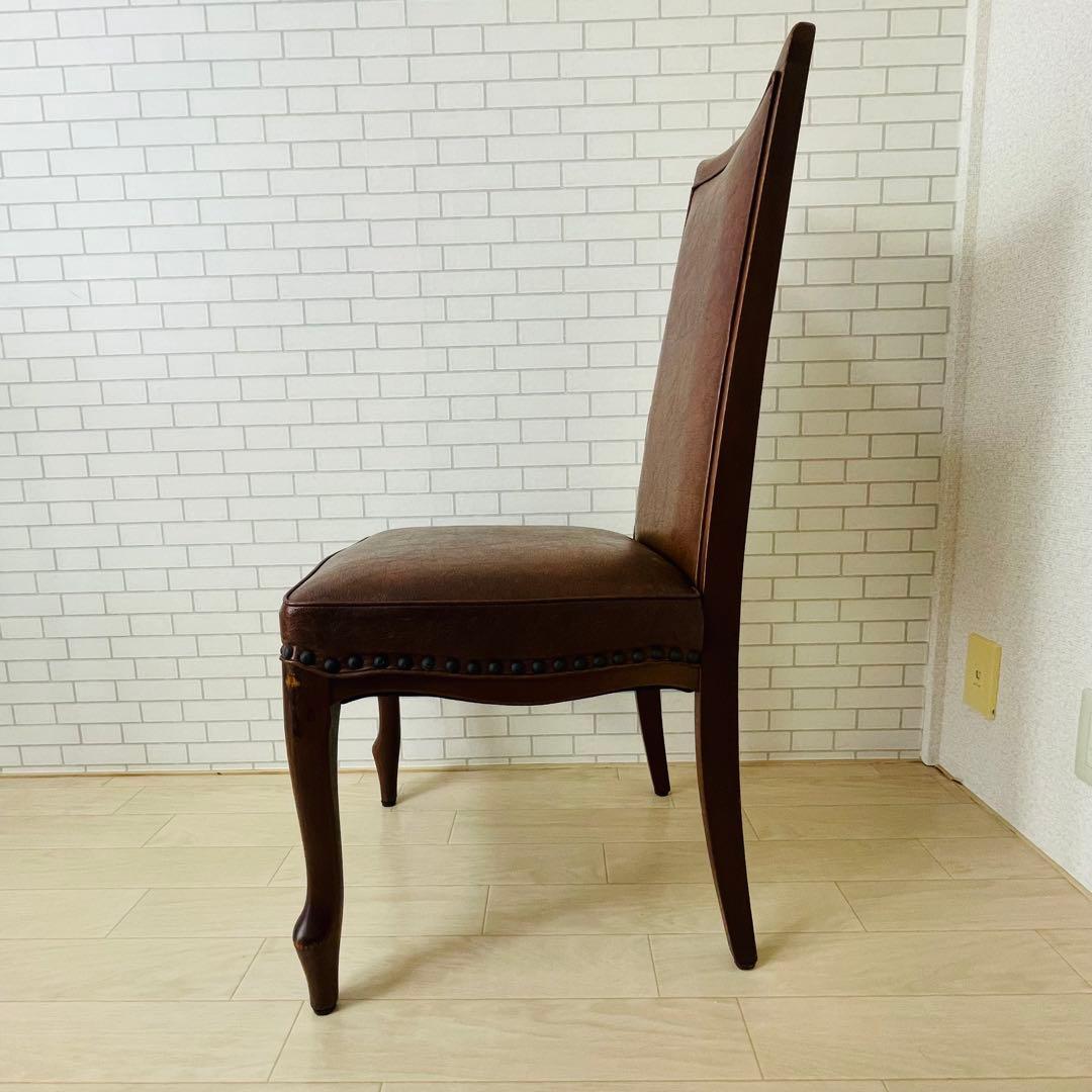 maruni マル二木工 ブラウン ダイニングチェア ベルサイユ 鋲打ち 貴族