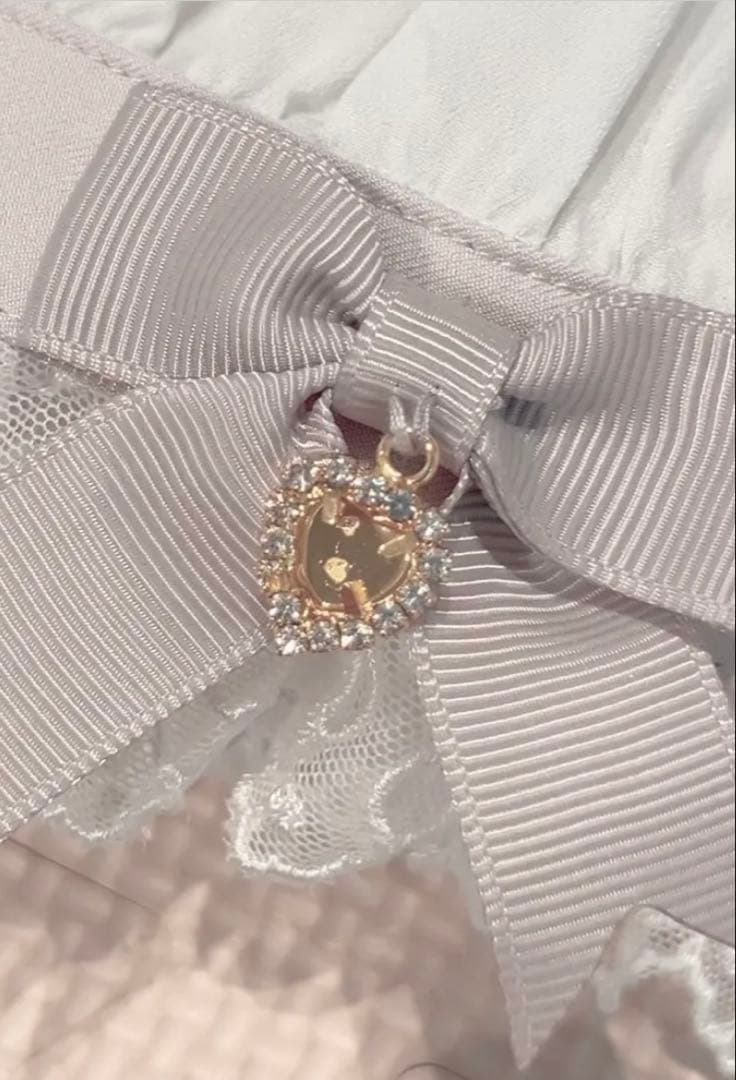 LIZLISA ティアラリボンリブカットブラウス