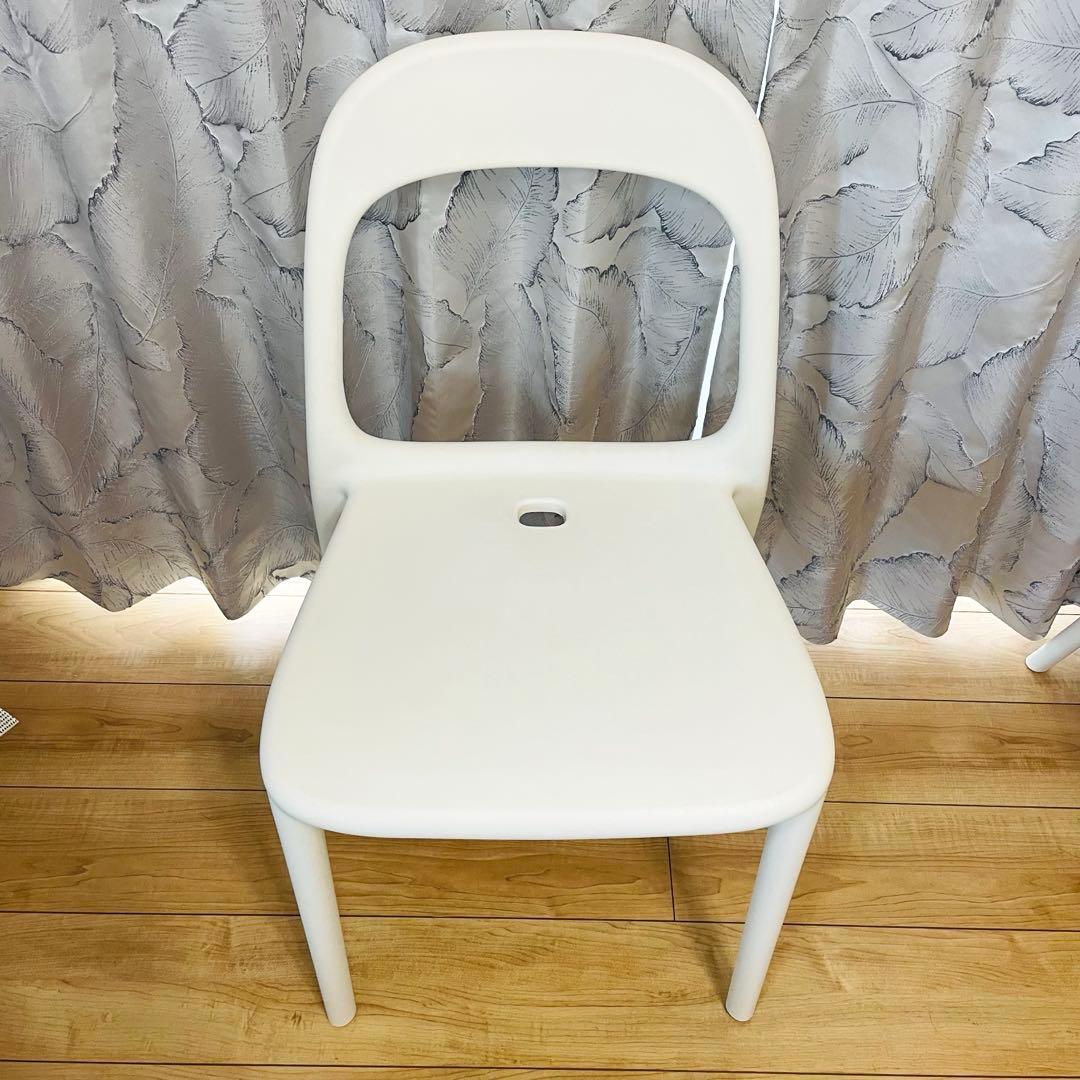 廃盤　希少　IKEA URBAN ウルバン　スタッキングチェア 白　2脚セット①