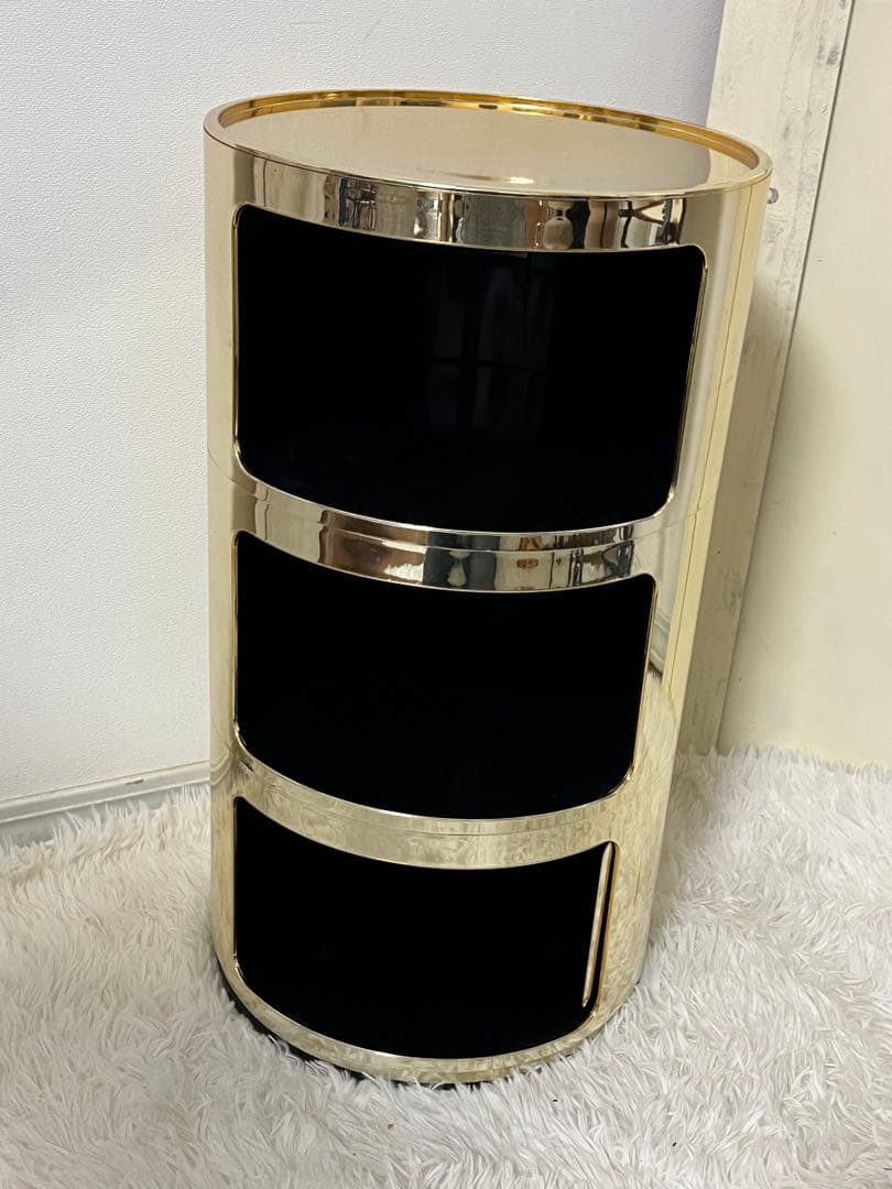 ゴールド Kartell カルテル コンポニビニ 3段 美品