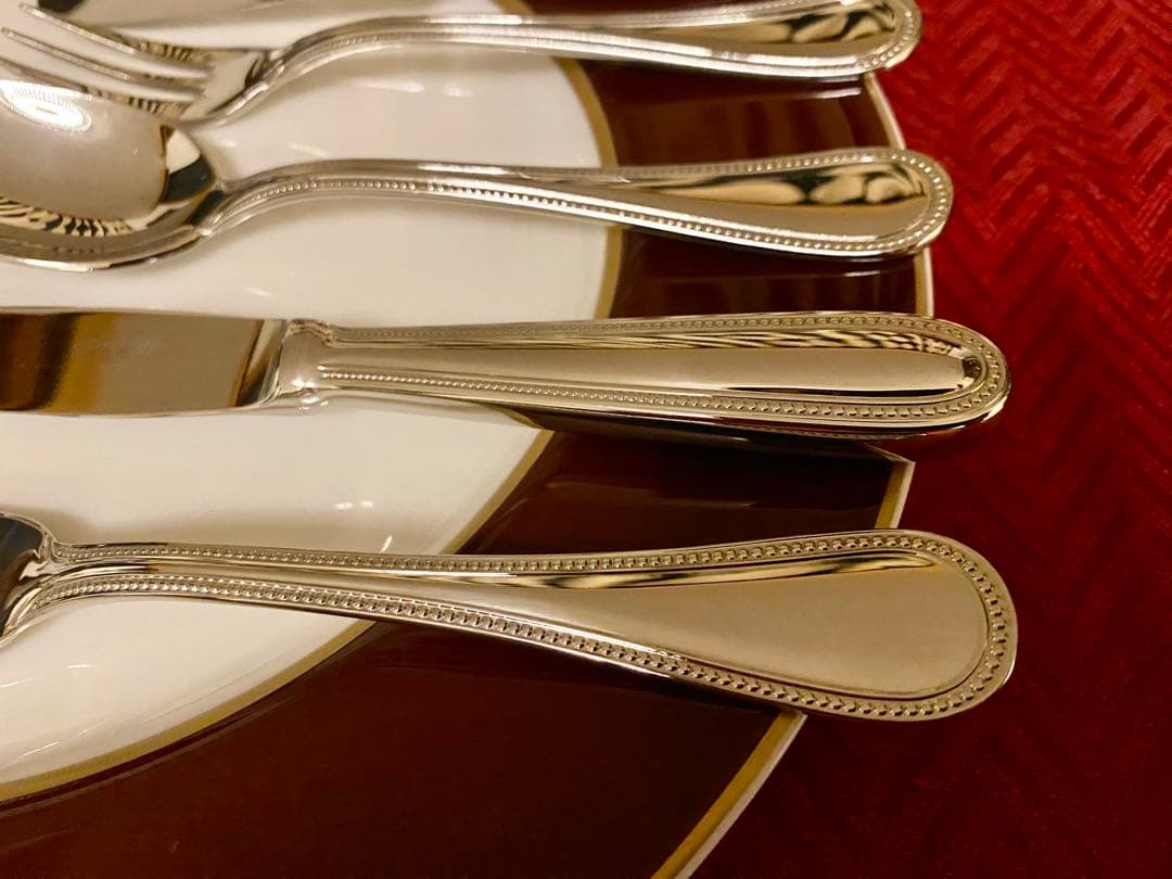 【お手入れ楽々☆ステンレス製】クリストフル パール カトラリーセット