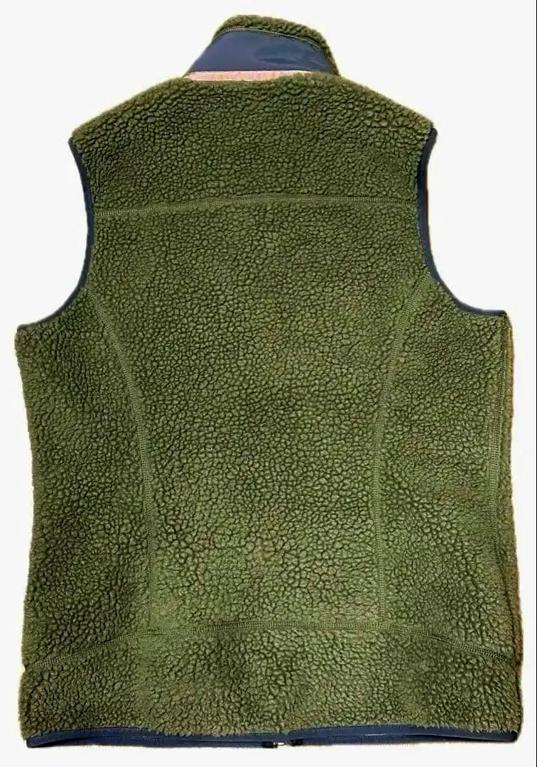 patagonia レトロXベストM カーキ×ネイビー×ブラウン