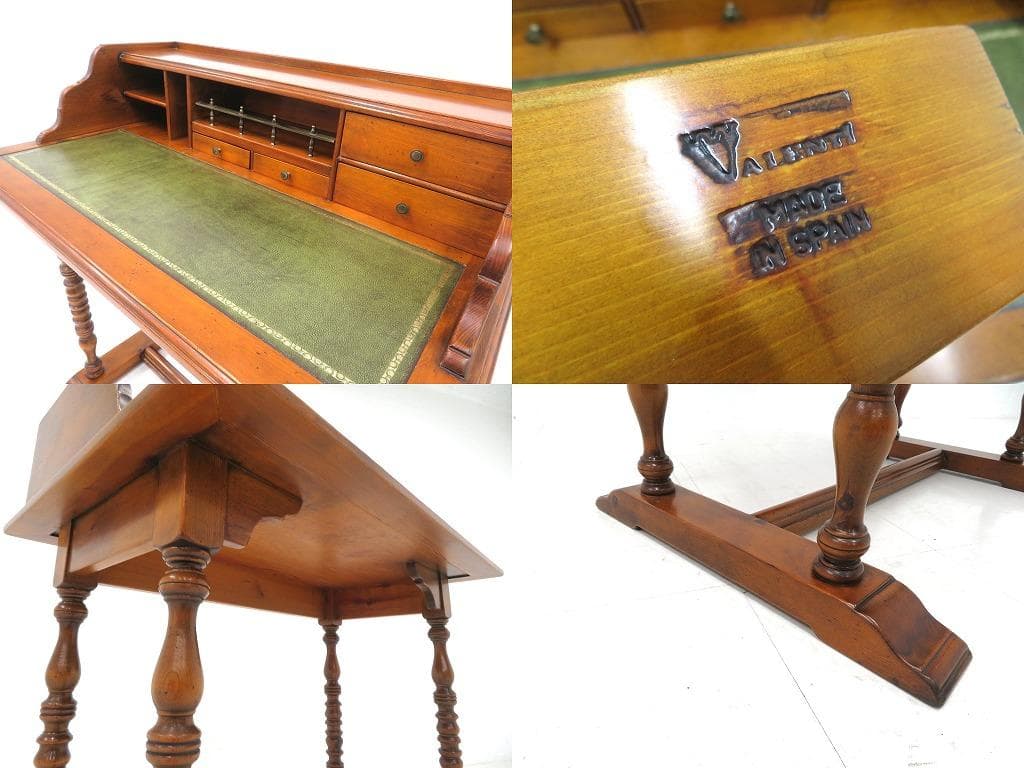 展示品　バロッサバレンティ　ライティングデスク　ビューロー　書斎机　本革　高級