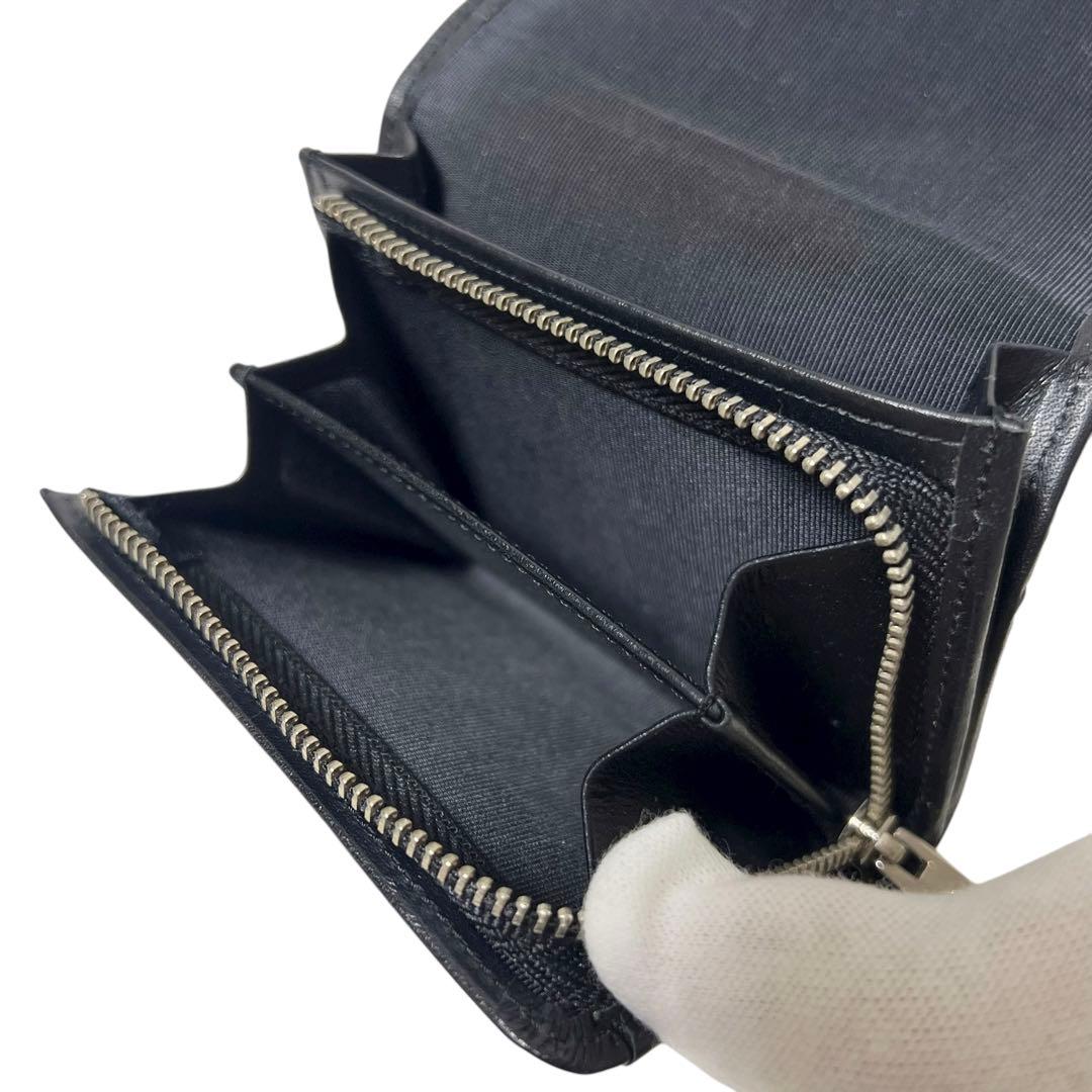 美品 BURBERRY バーバリー メガチェック ケース ウール ブラック