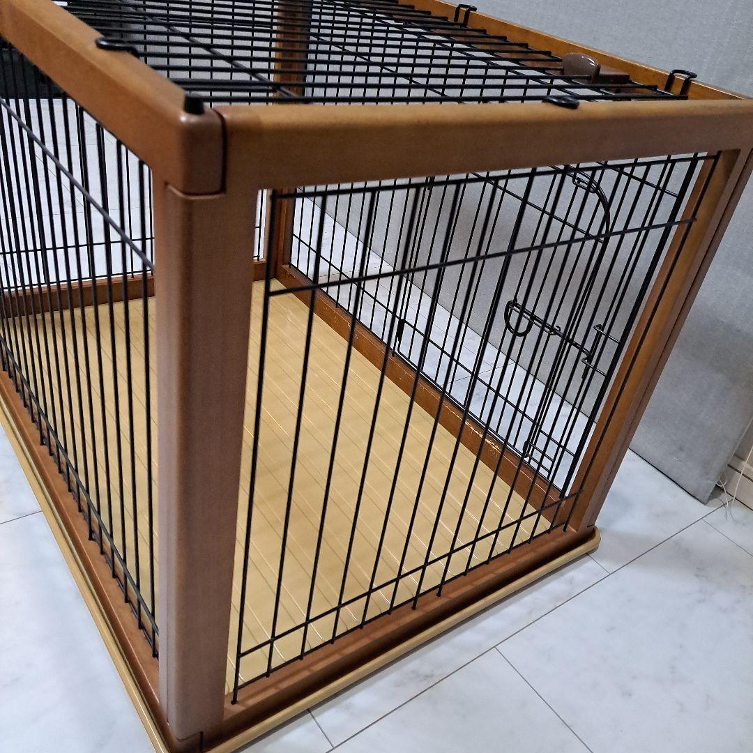 犬用ケージ 木製フレーム　屋根付き　ハウス　サークル　オマケつき