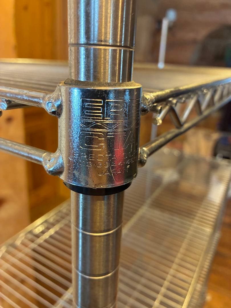 エレクター ラック 4段 幅120×奥46×高160cm 業務用ワイヤーシェルフ