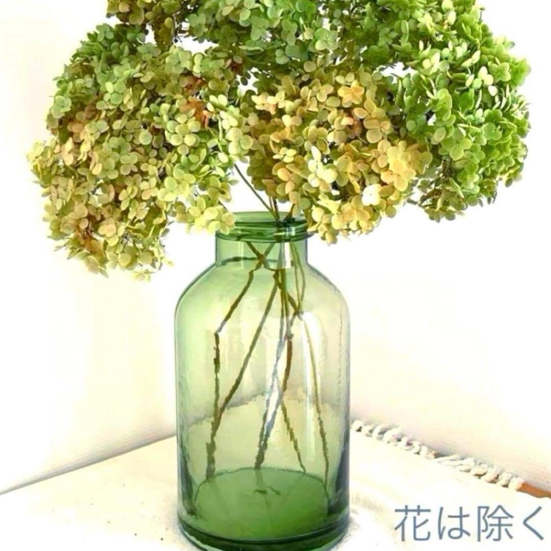 特大ガラス　リサイクルガラス　花瓶 オブジェ 花器