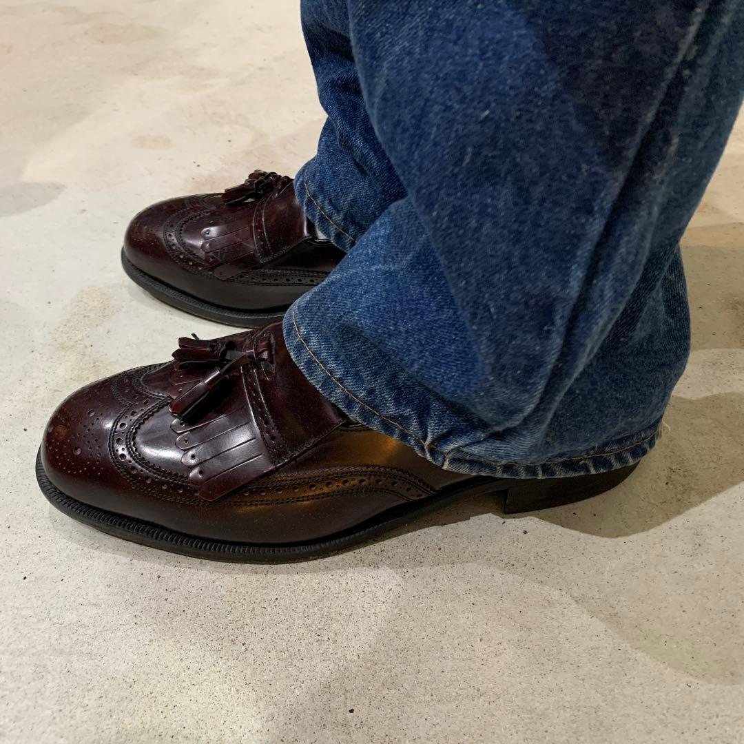 ☆FLORSHEIMフローシャイム☆フリンジタッセルローファー☆US9☆革靴☆