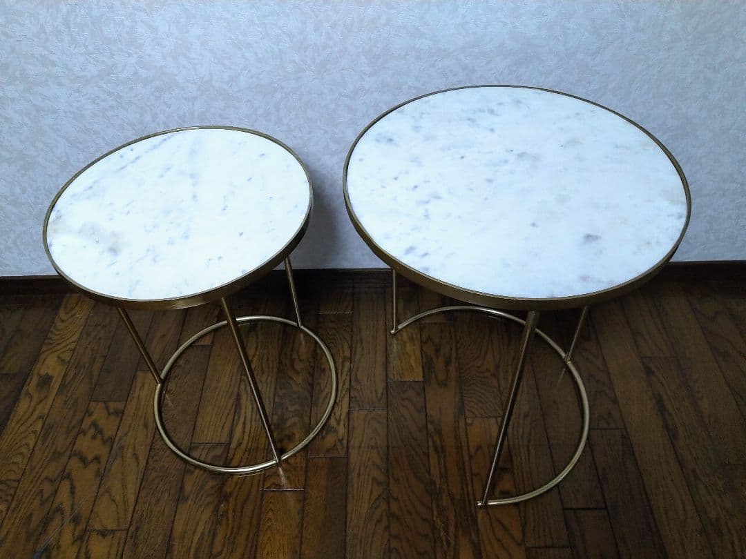 zara ザラホーム・大理石ネストテーブル・丸テーブル・大理石