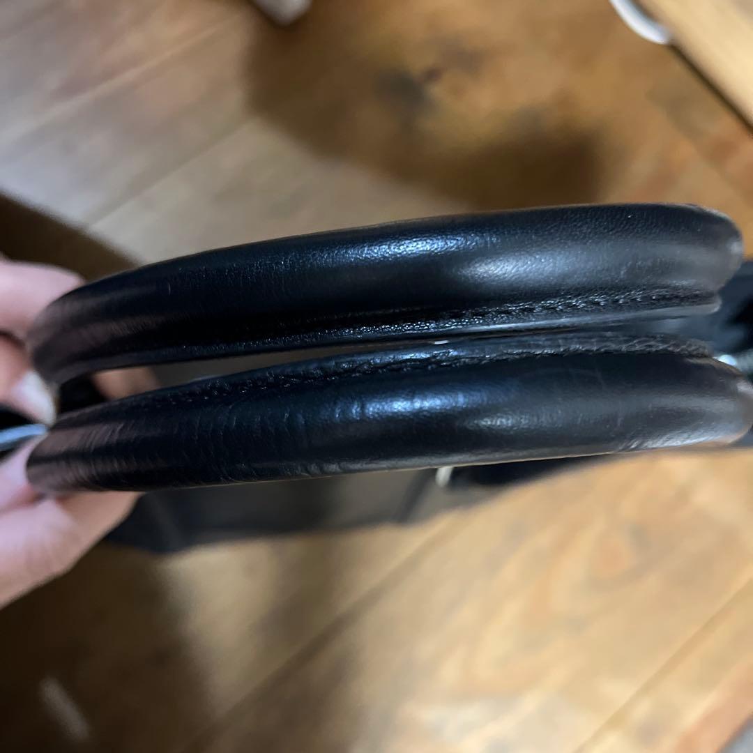 COACH、黒 レザー トートバッグ