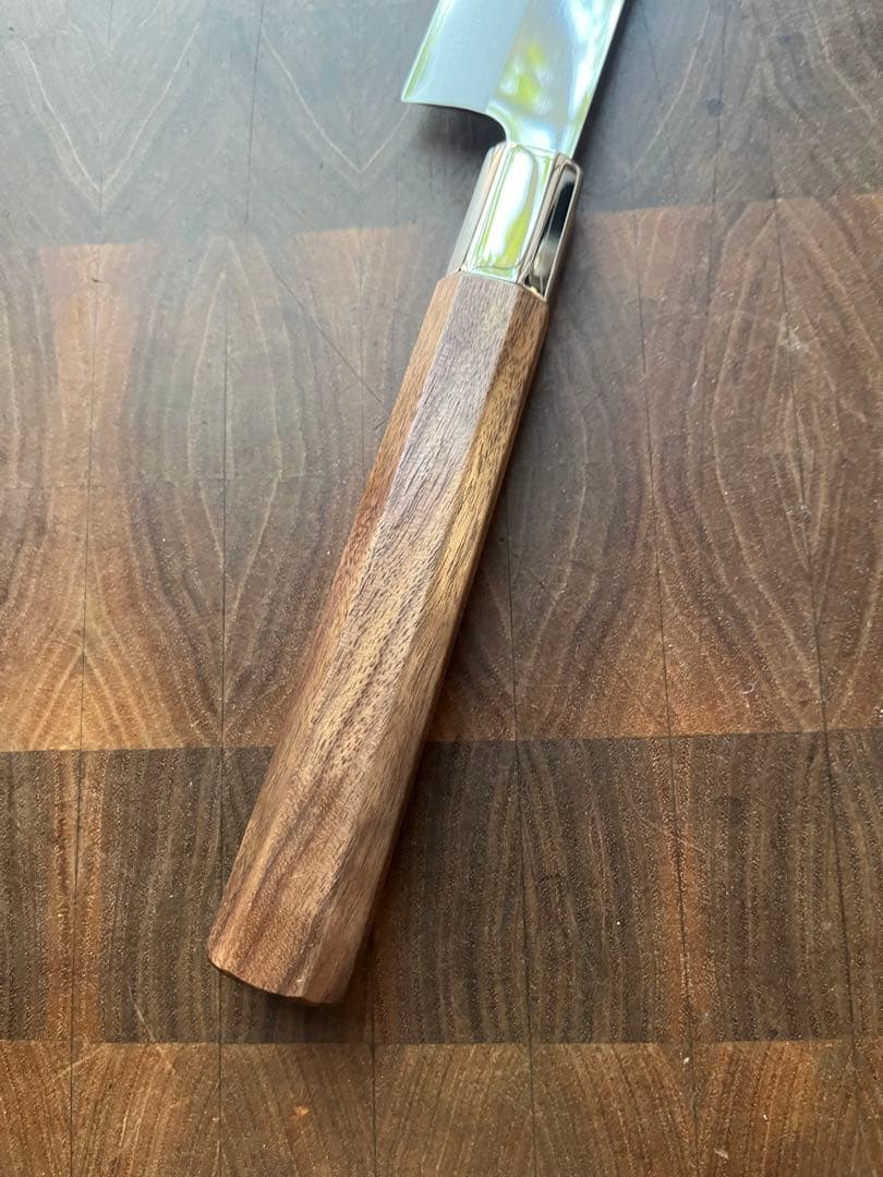 土佐打刃物 黒鳥鍛造工場 240mm 両刃 柳刃 刺身　包丁 銀三鋼 鏡面仕上