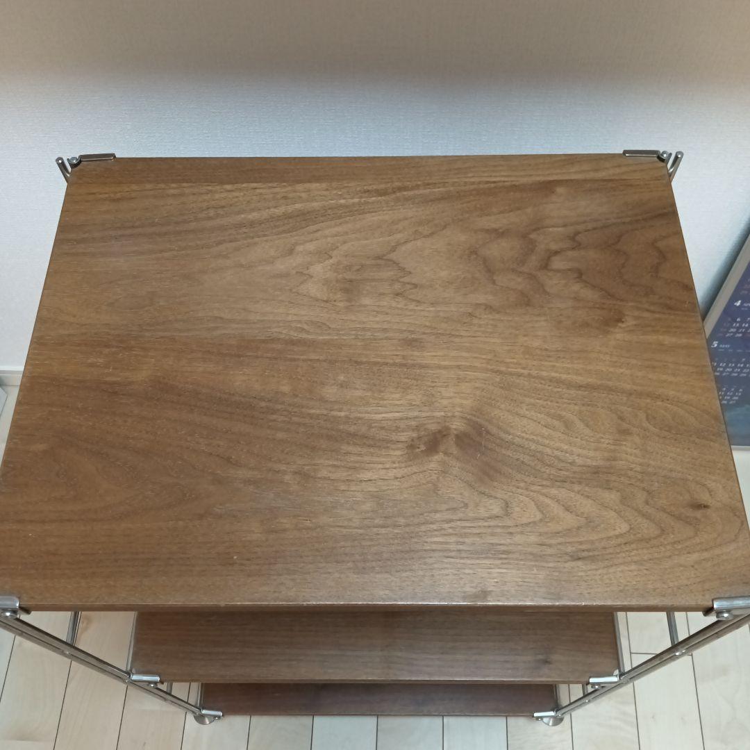 【無印良品】ステンレスユニットシェルフ◆3段◇ウォールナット