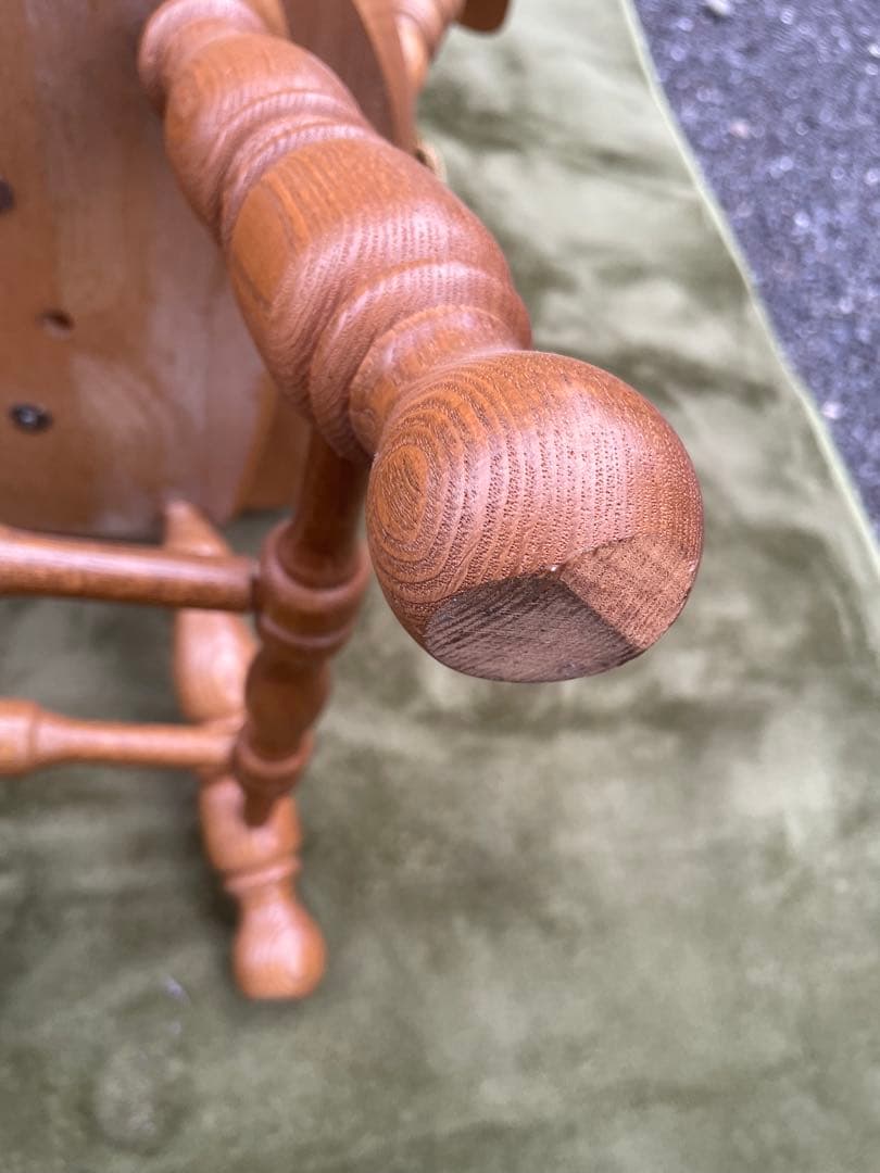 美品　飛騨家具　WINDS 太平 ウィンザーチェア 回転式 清掃 クッション付