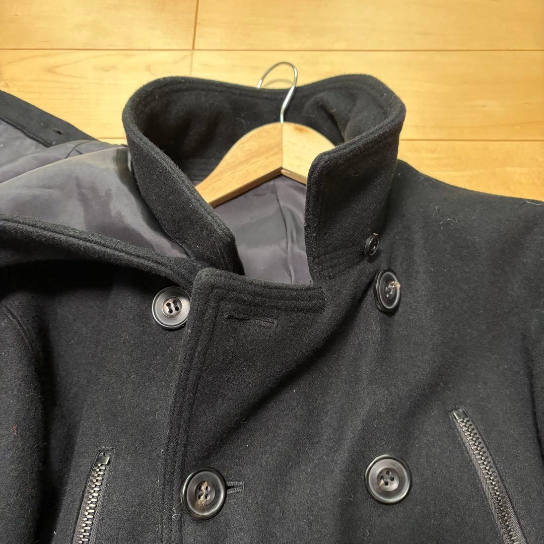 junhashimoto カシミヤ混ピーコート 黒 5サイズ