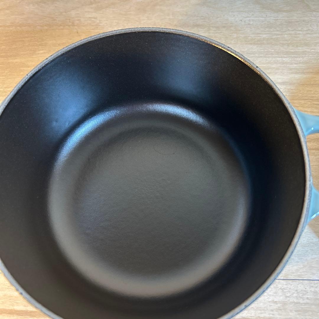 ルクルーゼ　ココットロンド　20cm マリンブルー　両手鍋　鍋