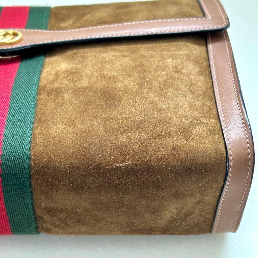 【未使用品】GUCCI オフィディア スエード　クラッチバッグ　 ヴィンテージ