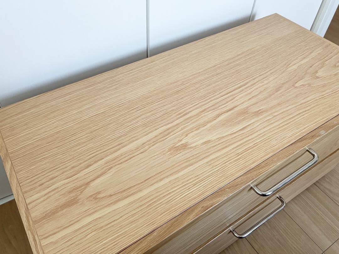 無印良品 スチールユニットシェルフ ボックス 引き出し 2段 オーク