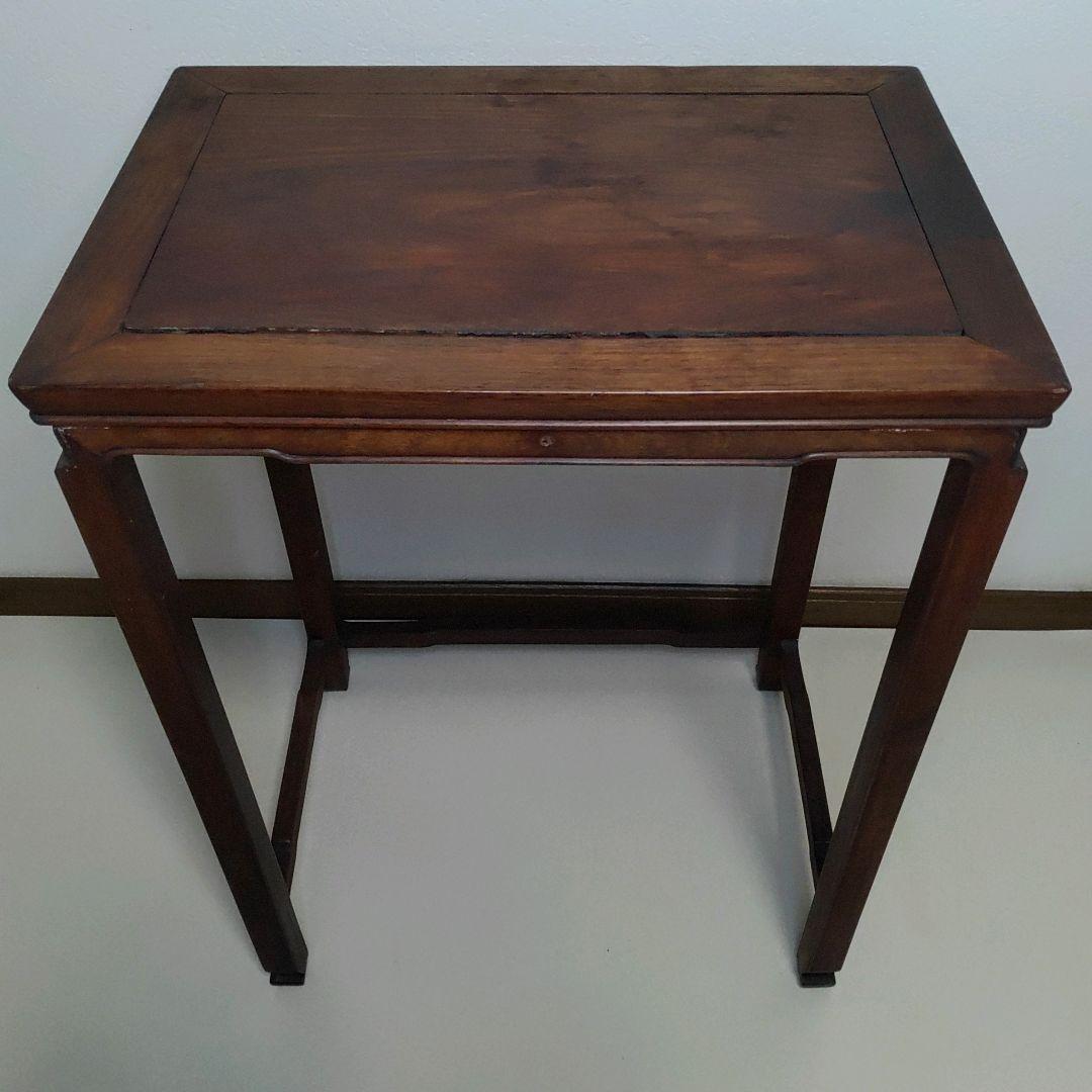 中国家具 唐木家具 銘木花梨 サイドテーブル