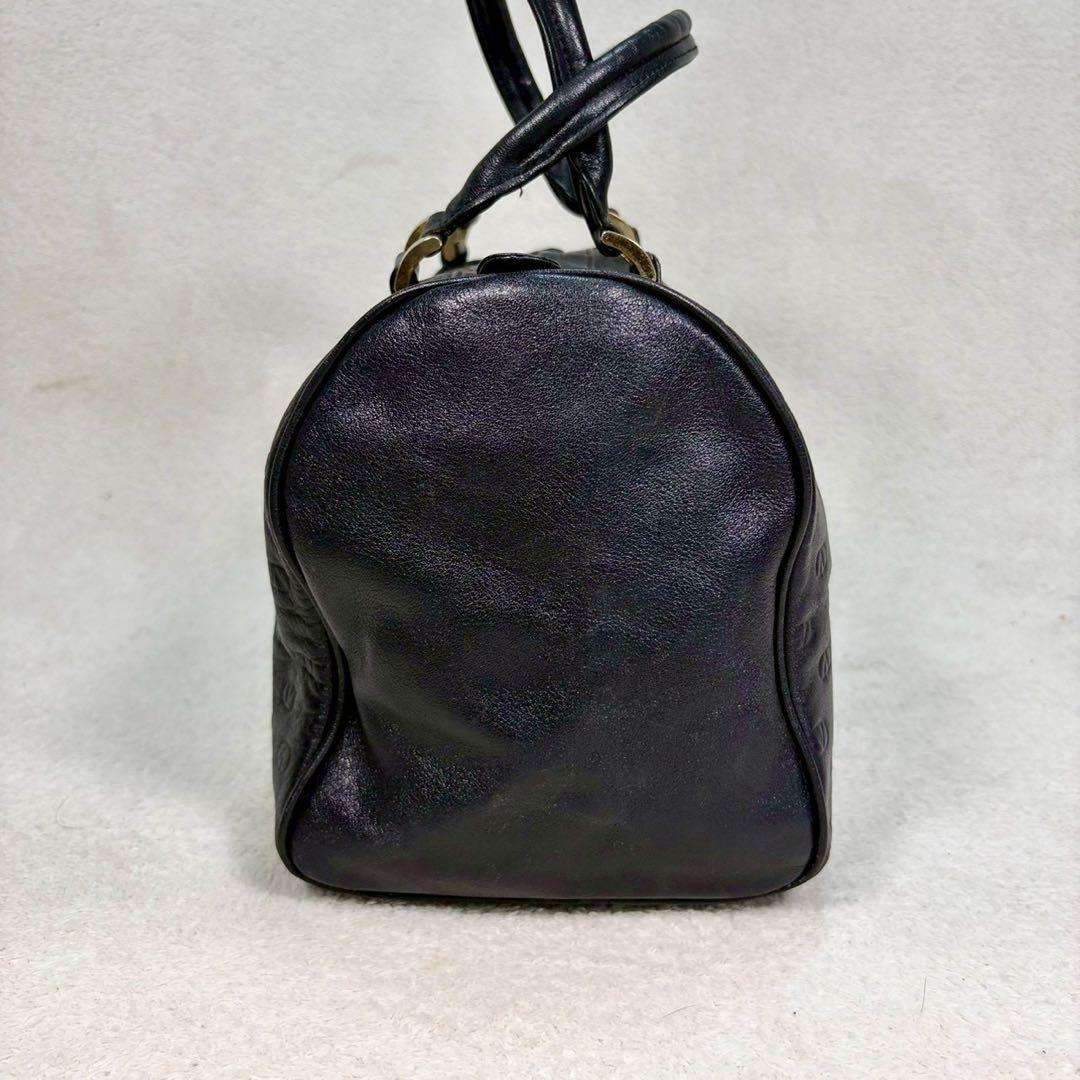 【美品✨】ヴァレンティノ　ミニボストンバッグ　ハンドバッグ　総柄　レザー　黒