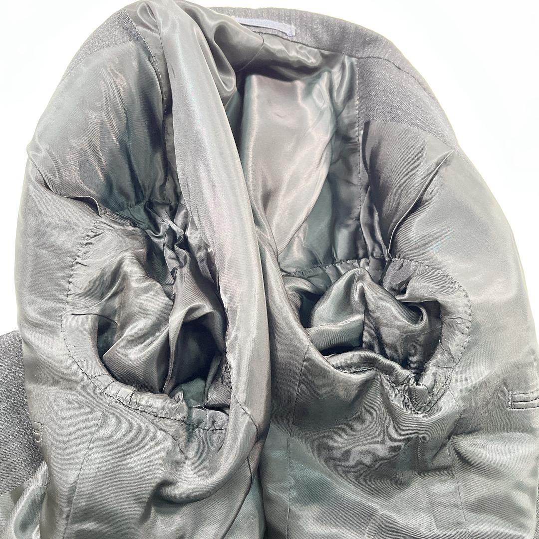 【美品】Y's for men 秋冬 スーツ セットアップ M 黒 ストライプ