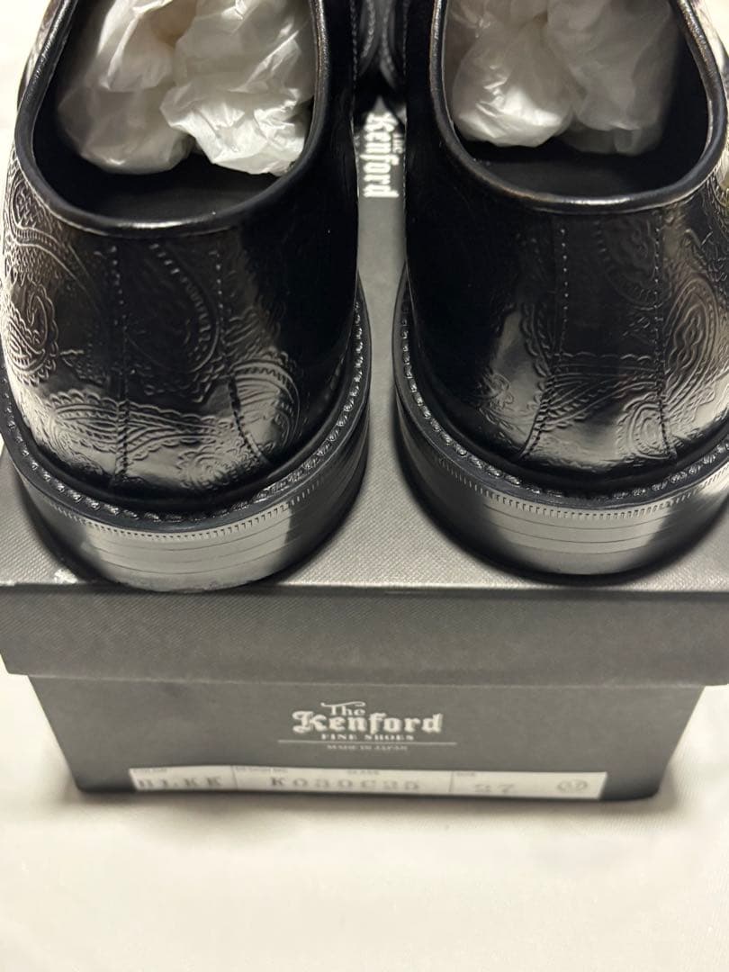 The Kenford Fineshoes ペイズリー ラバーソールプレーントゥ