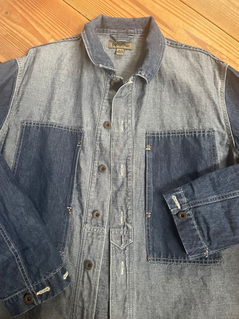 Nigel Cabourn フレンチワークジャケット　デニムカバーオール 48