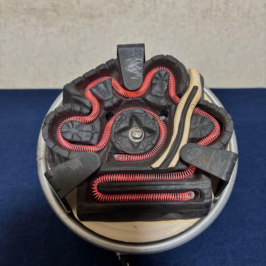 風炉/茶釜/電熱器/鬼面風炉釜/野々田製電熱器/敷板/茶道具/お点前道具