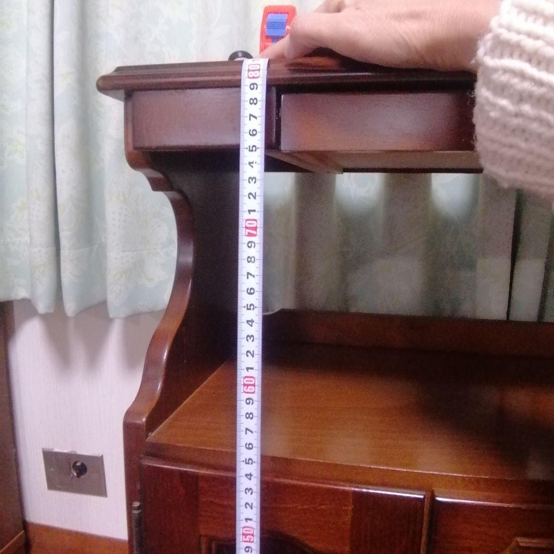 【美品】カリモク　キャビネット　プリンター台　コロニアル　収納棚　キッチンラック