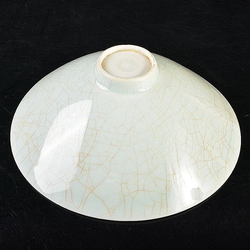 中国　影青　貼魚氷裂文鉢　茶碗　C　R6494