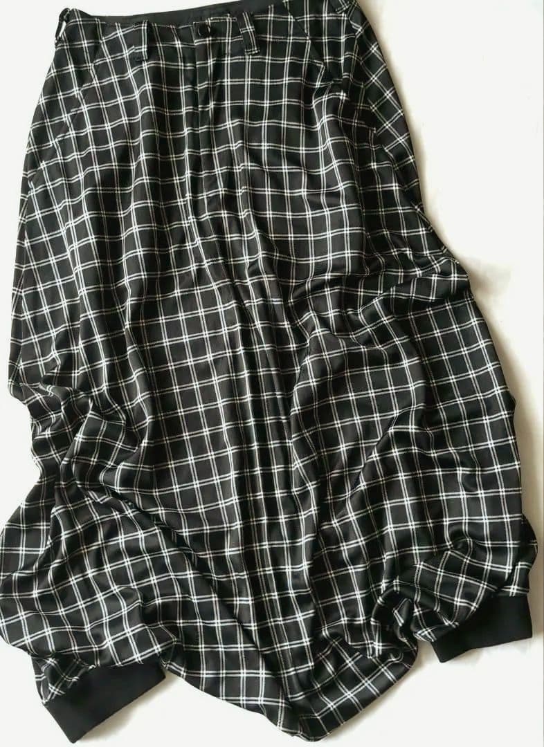 Y's 80sヴィンテージ　チェック柄ジャージー サルエルパンツ 美品