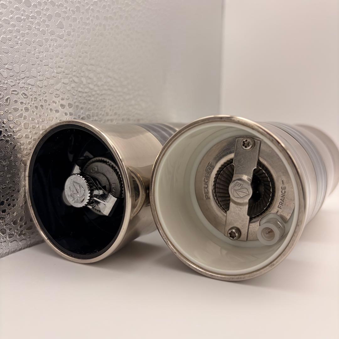 PEUGEOT ペッパー ソルト ミル セット ステンレス スチール プジョー